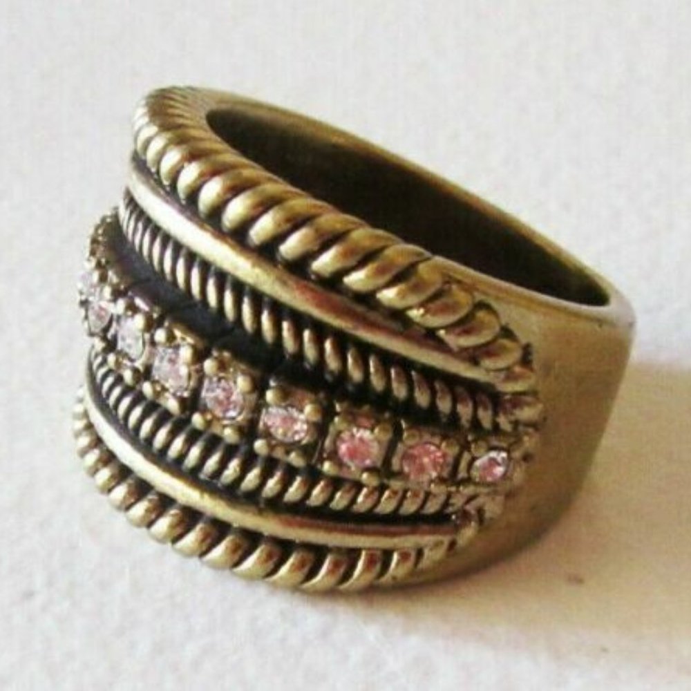 PD-56 Premier Designs Jewelry NOBLE Ring in Antiqued Gold - Picture 4 of 4
